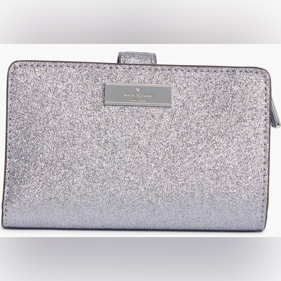 Kate Spade Sparkling Silver Bifold Wallet